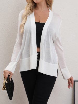 Buckle-Free Knitted Cardigan – Thin Autumn/Winter Coat