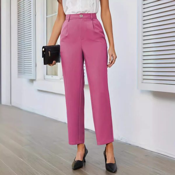 Elastic Waist Anti-Wrinkle Work Pants - Business Casual Stretch