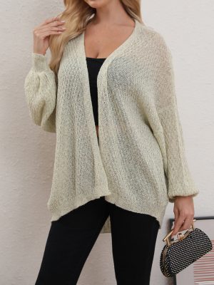 Loose Knitted Cardigan – Thin Sweater Coat for Autumn/Winter