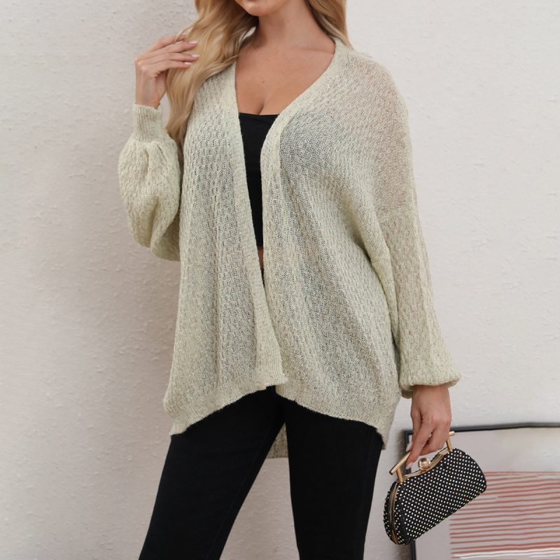 Loose Knitted Cardigan - Thin Sweater Coat for Autumn/Winter