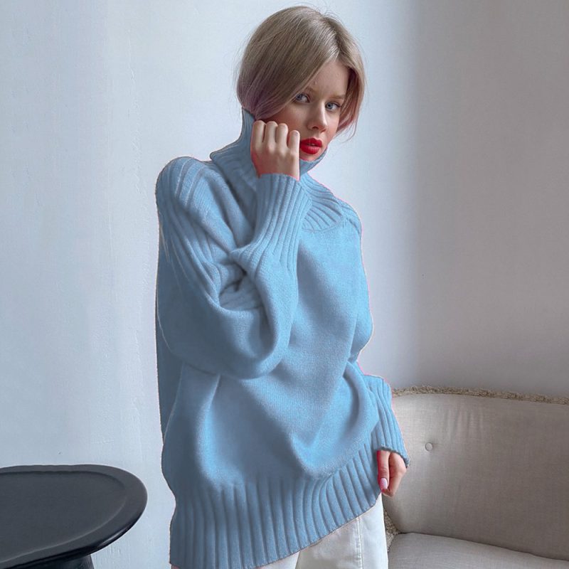Solid Color Classic Sweater - Simple Top - Image 3