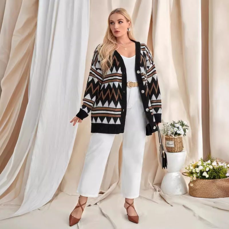 Long Knitted Cardigan Coat - Autumn/Winter Intellectual Style - Image 3