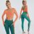 Two Piece Long Sleeve Trousers Orange Dark Green