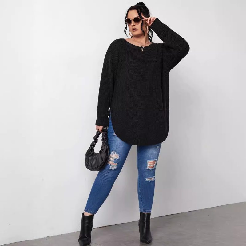 Customized V-Neck Long Sleeve Pullover Sweater for Women - Image 3