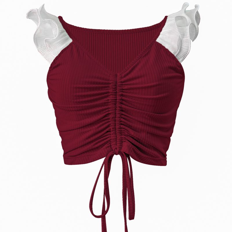 Women's Popular Mesh Drawstring Top Vest - Stylish and Comfortable - Image 5