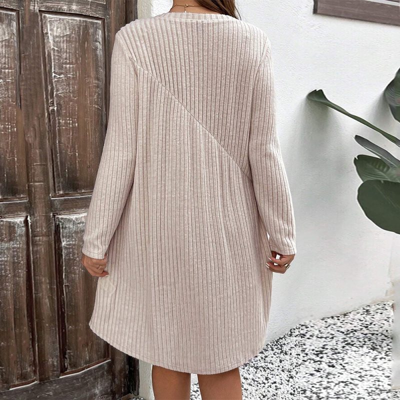 Plus Size Elegant Loose Slimming Midi Dress for Women - Image 4