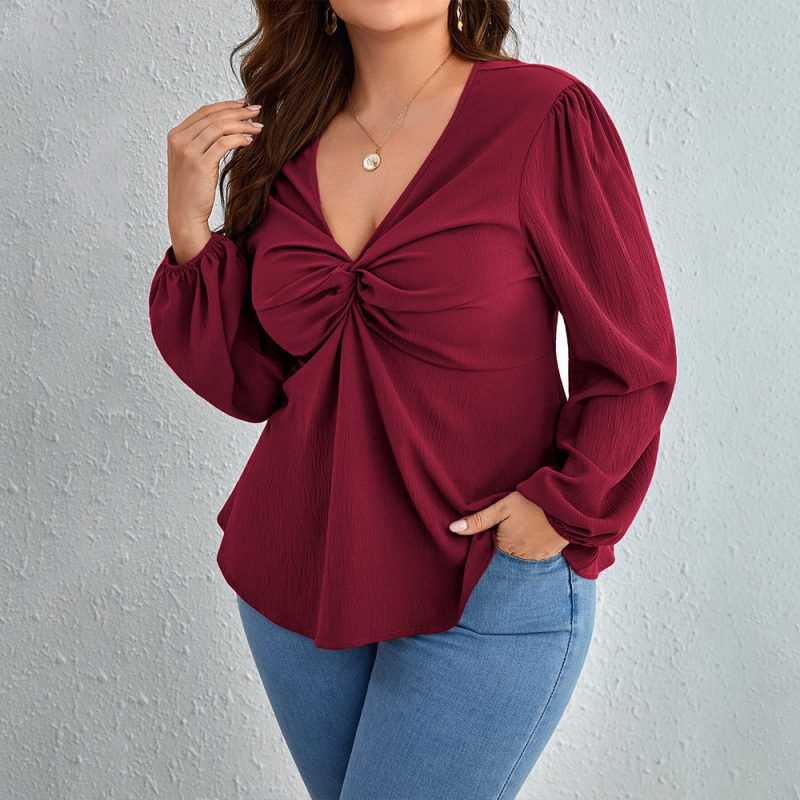 Plus Size Women’s V-Neck T-Shirt - Image 2