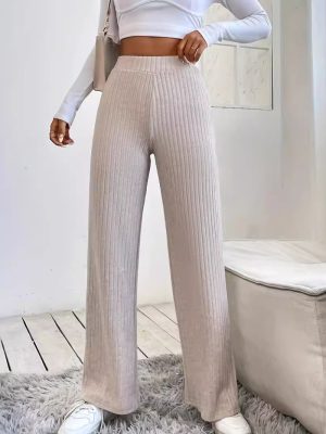 Casual Loose Knitted Sports Trousers for Women