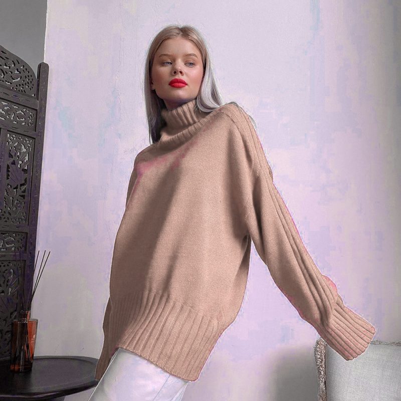 Solid Color Classic Sweater - Simple Top - Image 5