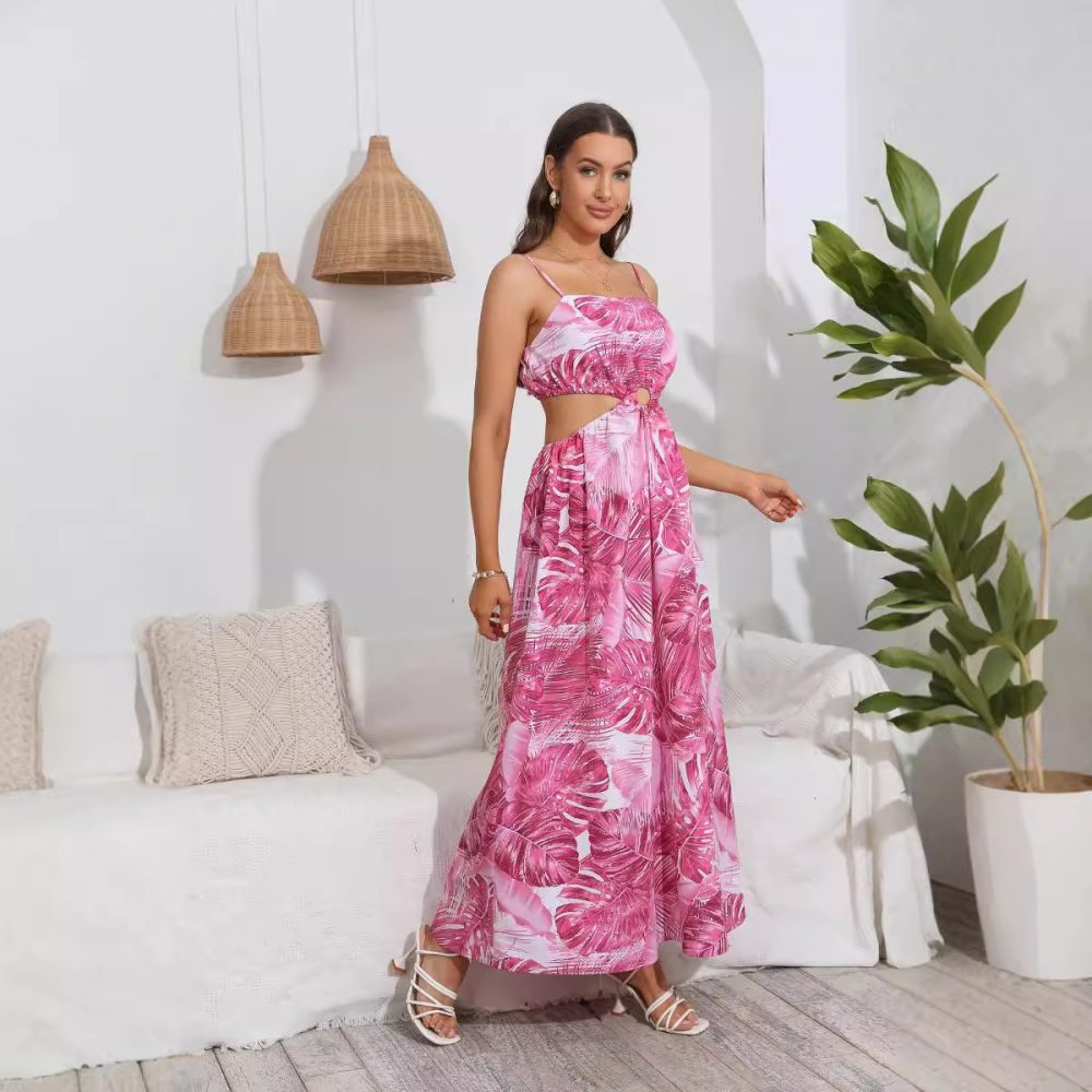 Women Bohemian Printed Maxi Dress - Sexy Sling Dress for Effortless Style - Image 4