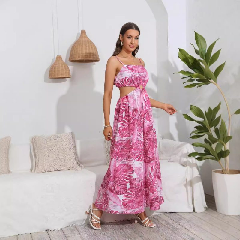 Women Bohemian Printed Maxi Dress - Sexy Sling Dress for Effortless Style - Image 4
