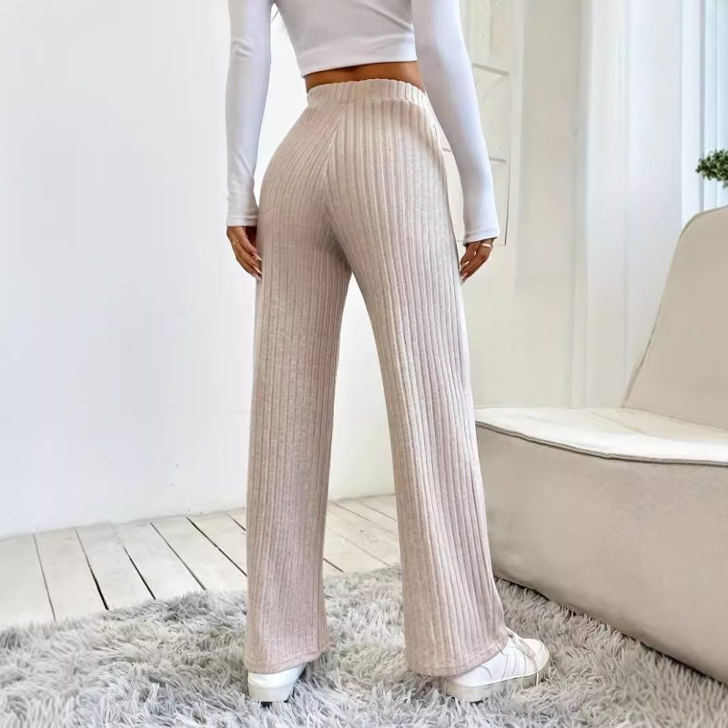 Casual Loose Knitted Sports Trousers for Women - Image 2