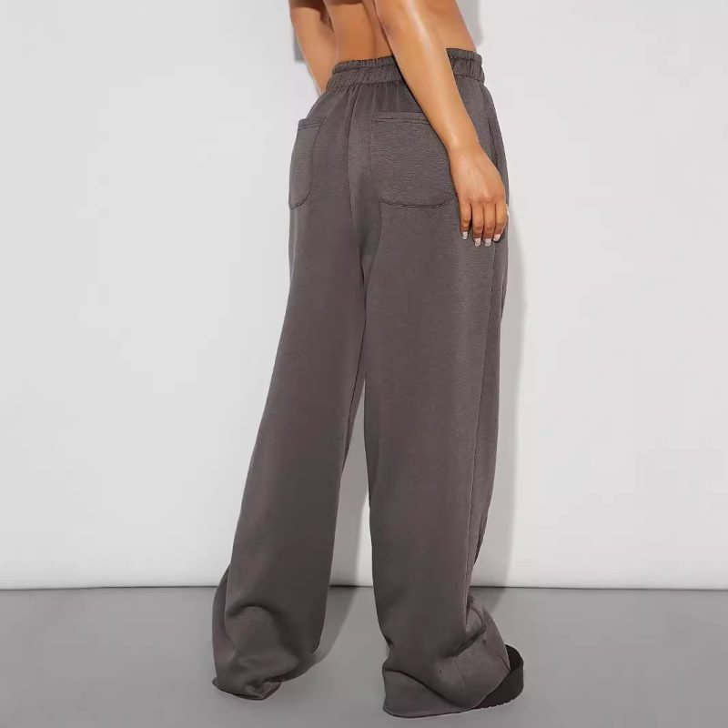 Women’s Loose Casual Wide Leg Pants - Comfortable Solid Color Trousers - Image 2