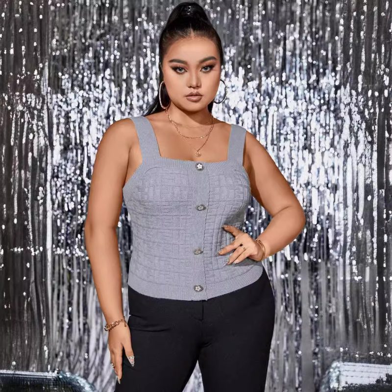 Custom Sleeveless Knit Sweater Vest for Women - Image 2