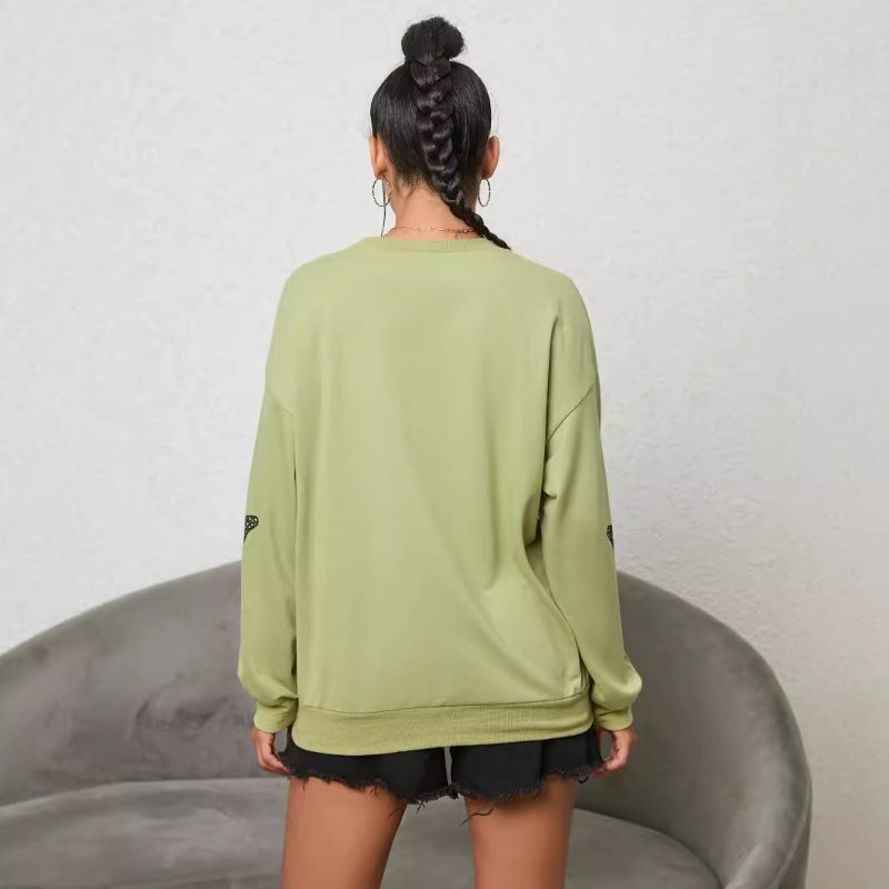 Niche Printing Long Sleeve Crew Neck Sweater - Image 2