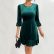 Elegant Velvet Ruffled Short Dress - Autumn/Winter
