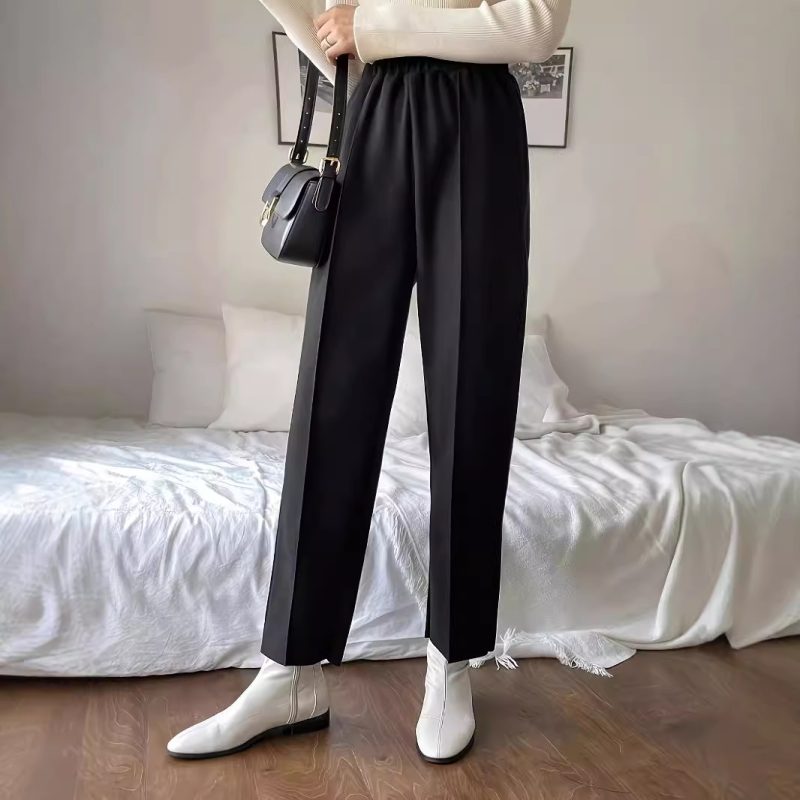 High-Waist Sweatpants for Women - Straight Leg, Ankle Banded Sports Pants - Image 3