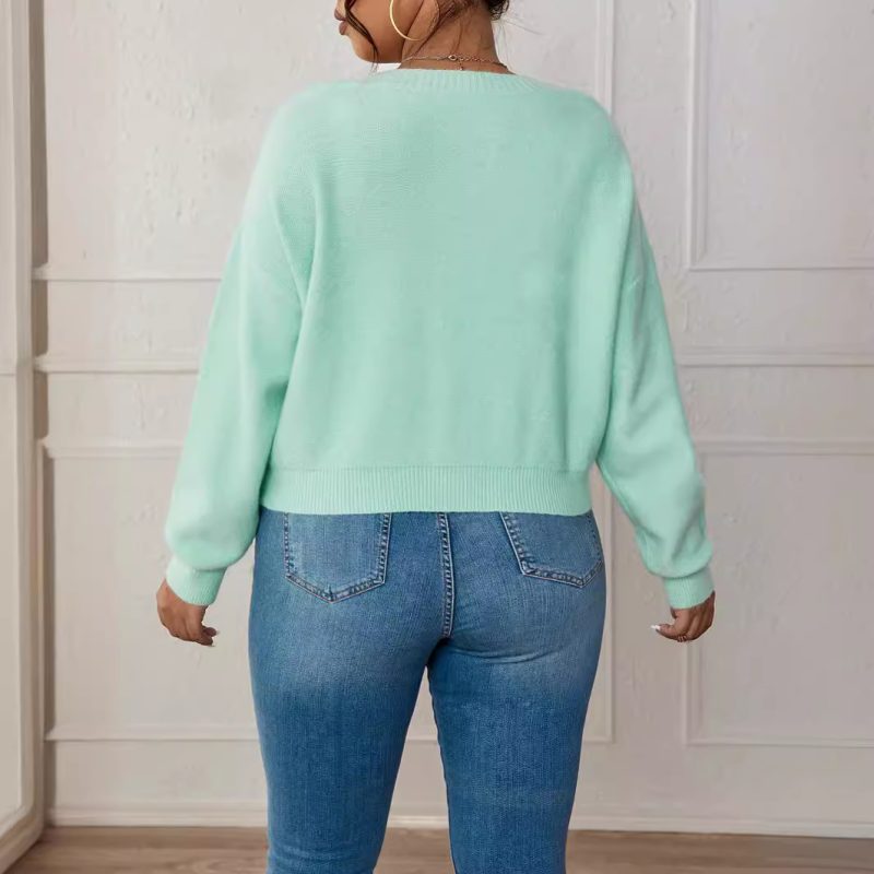Solid Color Long Sleeve Cardigan - Women’s Spring/Autumn Sweater - Image 4