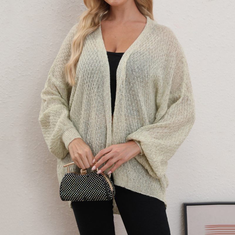Loose Knitted Cardigan - Thin Sweater Coat for Autumn/Winter - Image 3