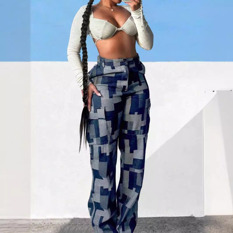 Casual Loose Plaid Trousers for Women - Street Style Personality Overalls - Image 2