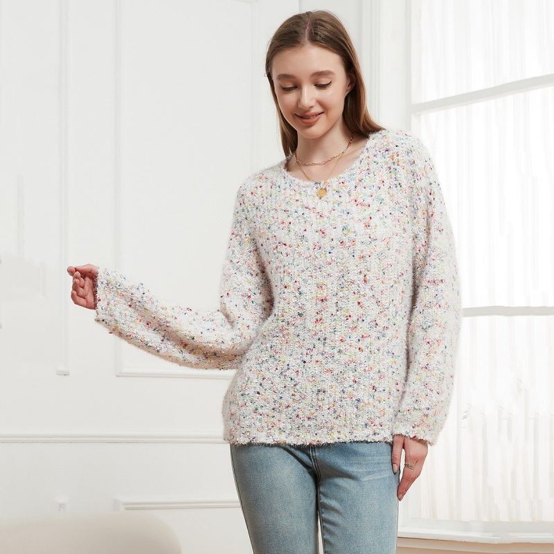 Round Neck Knitted Pullover - Casual Autumn/Winter Sweater - Image 4