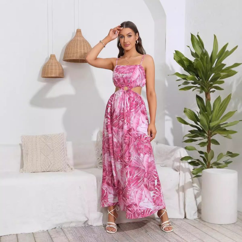 Women Bohemian Printed Maxi Dress - Sexy Sling Dress for Effortless Style - Image 3