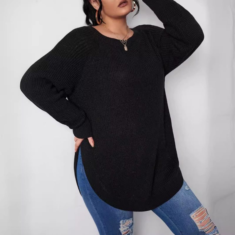 Customized V-Neck Long Sleeve Pullover Sweater for Women