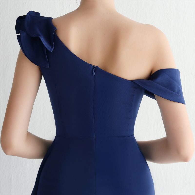 Off-Shoulder Fishtail Cocktail Dress - Long & Elegant - Image 3
