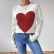 Love Jacquard Pullover Sweater - Loose Fit Autumn Winter