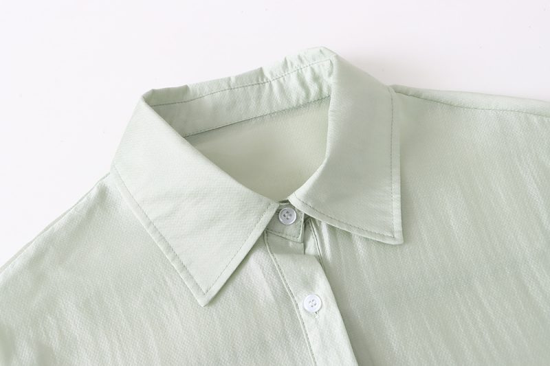 Multi-Layer Button Tencel Texture Oblique Buckle Loose Sun Protection Shirt - Image 4