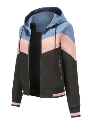 Women’s Thin Windbreaker Jacket Spring Autumn Hooded