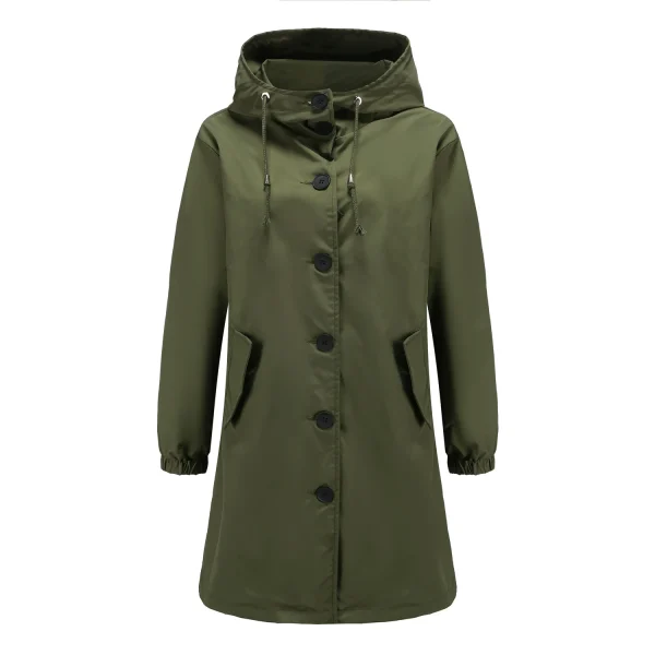 Winter Clothes Solid Color Hooded Waterproof Jacket Women - Image 14