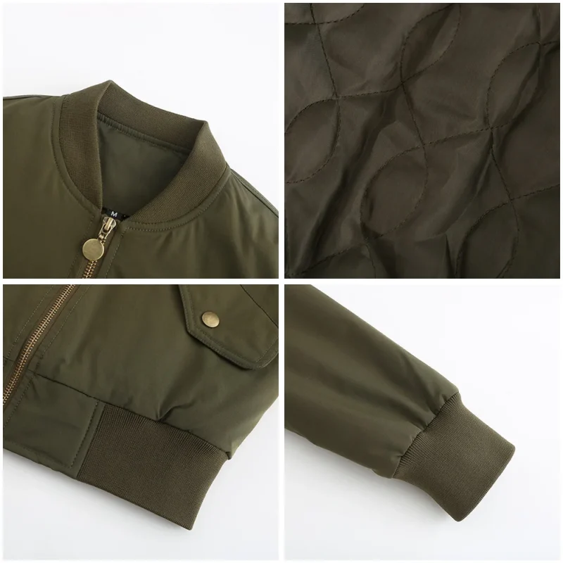Women Baseball Jackets Fashion Long Sleeve Outerwear - Image 12