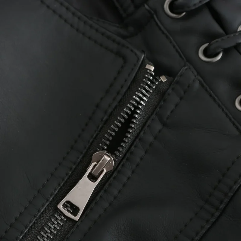 Fashion Moto Biker Short Coats Female Luxury Casual Zipper Outerwears - Image 21