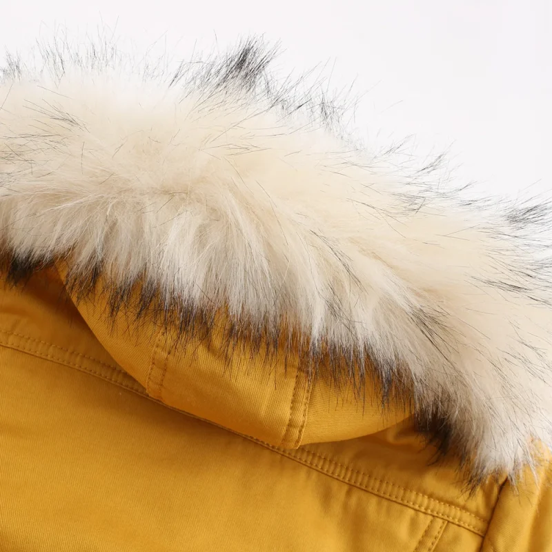 Women's Cotton Coat Winter Clothes Fleece Warm Detachable Hooded Fur Collar - Image 18