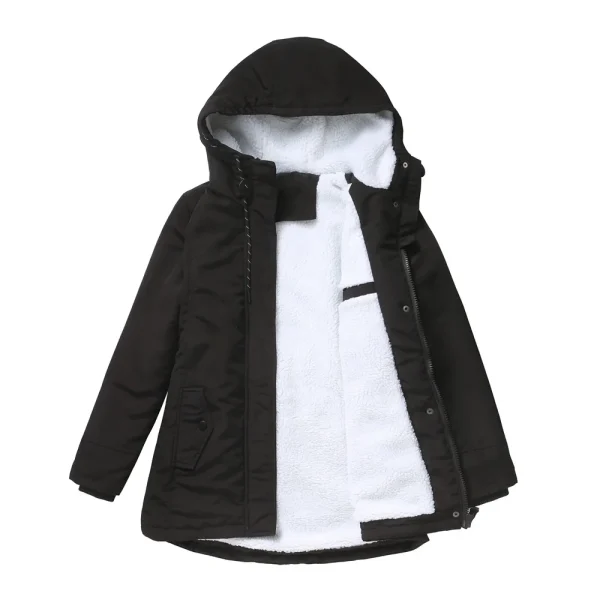 Winter Clothes Thick Warm Padded Coats Women Plus Velvet Hooded Jacket - Image 9