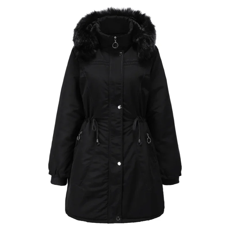 Faux Fur Collar Hooded Parkas 2024 Fashion - Image 4