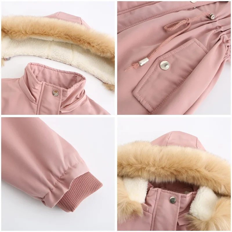 Women's Winter Plus Size Coat Thick Warm Berber Fleece Faux Fur Hooded - Image 6