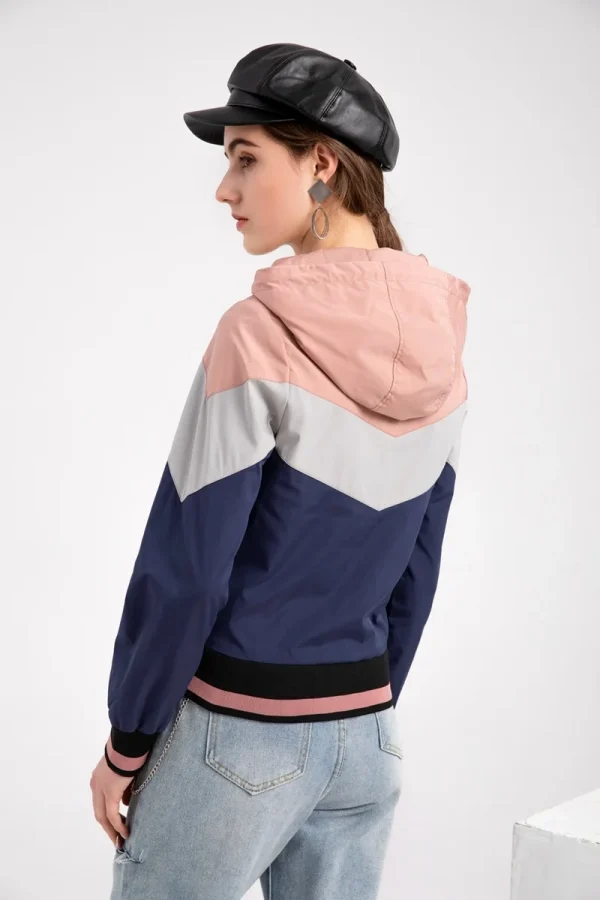 Women's Thin Windbreaker Jacket Spring Autumn Hooded - Image 6