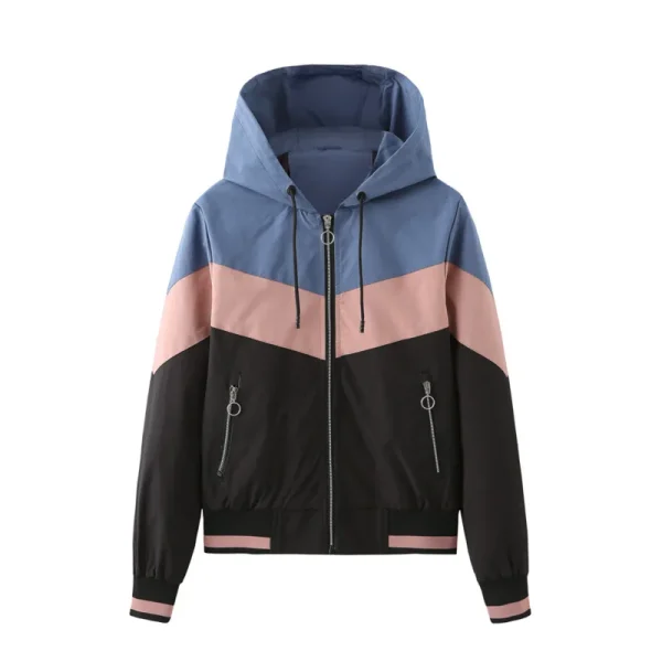 Women's Thin Windbreaker Jacket Spring Autumn Hooded - Image 2