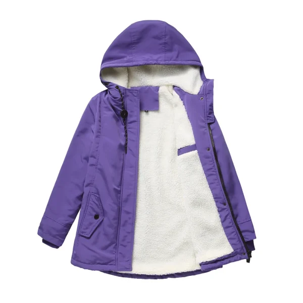 Winter Clothes Thick Warm Padded Coats Women Plus Velvet Hooded Jacket - Image 13