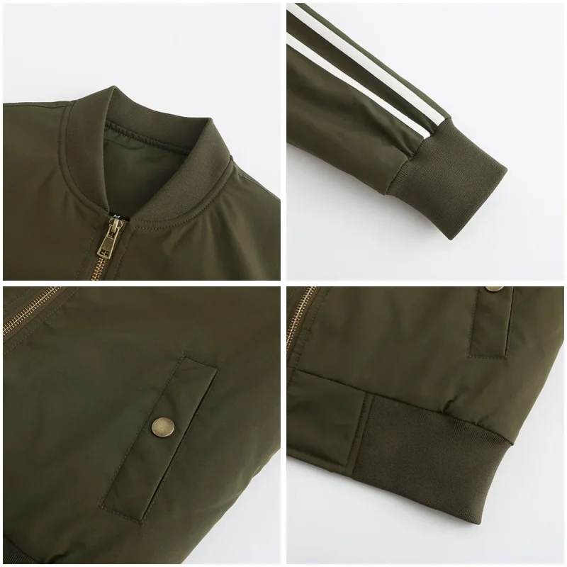 Coats Female Casual Harajuku Baseball Jackets Long Sleeve Outwear - Image 8