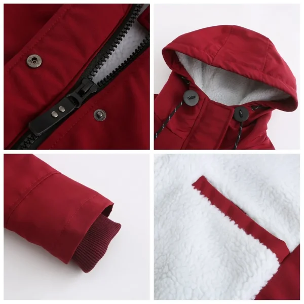 Winter Clothes Thick Warm Padded Coats Women Plus Velvet Hooded Jacket - Image 16