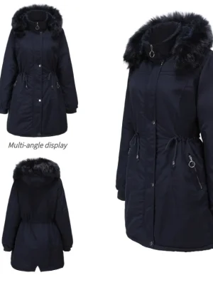 Faux Fur Collar Hooded Parkas 2024 Fashion