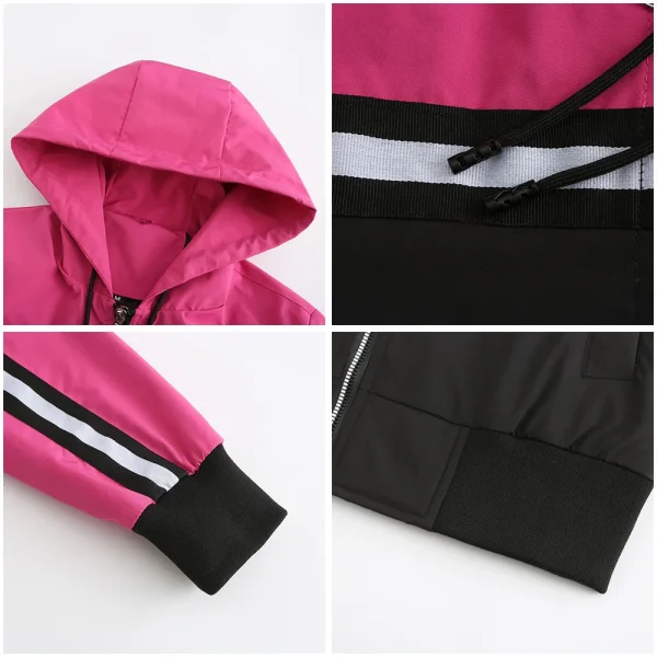 Windbreaker Jacket Women Hooded Waterproof Outdoor - Image 6