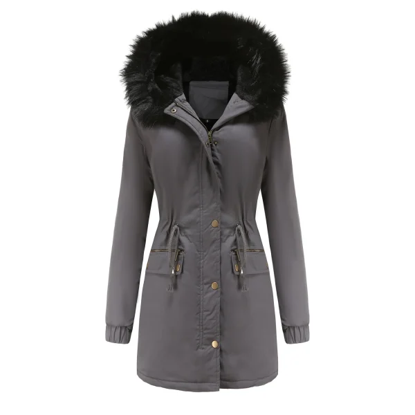 Winter Long Jacket Women's Plus Velvet Thick Warm - Image 4