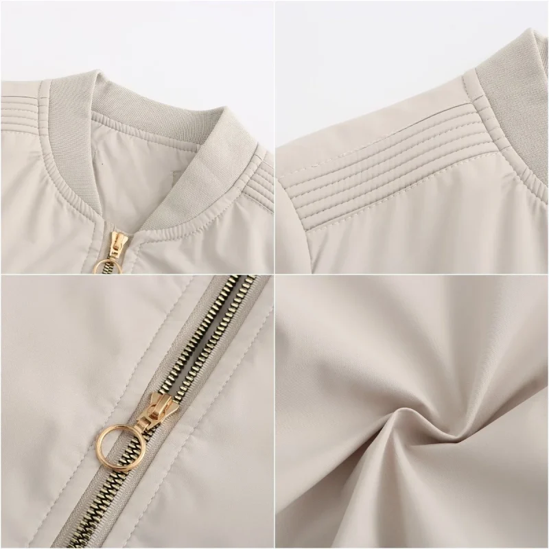 Women's Jackets 2023 Spring Autumn Clothes Casual Baseball Coat - Image 7