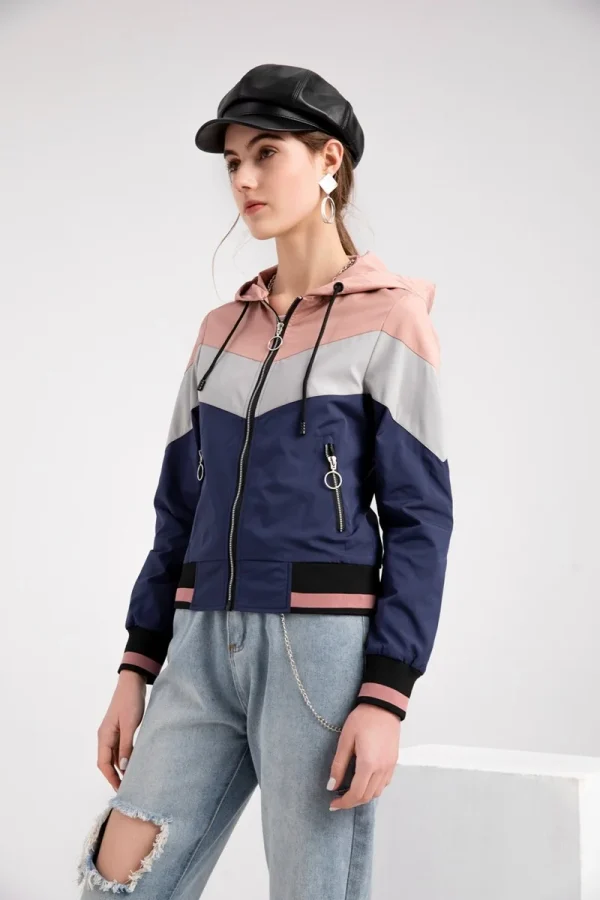 Women's Thin Windbreaker Jacket Spring Autumn Hooded - Image 9