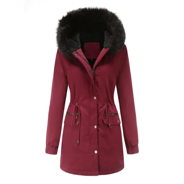 Winter Long Jacket Women's Plus Velvet Thick Warm - Image 2