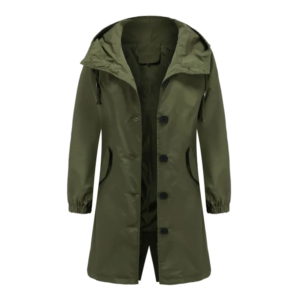 Winter Clothes Solid Color Hooded Waterproof Jacket Women - Image 15